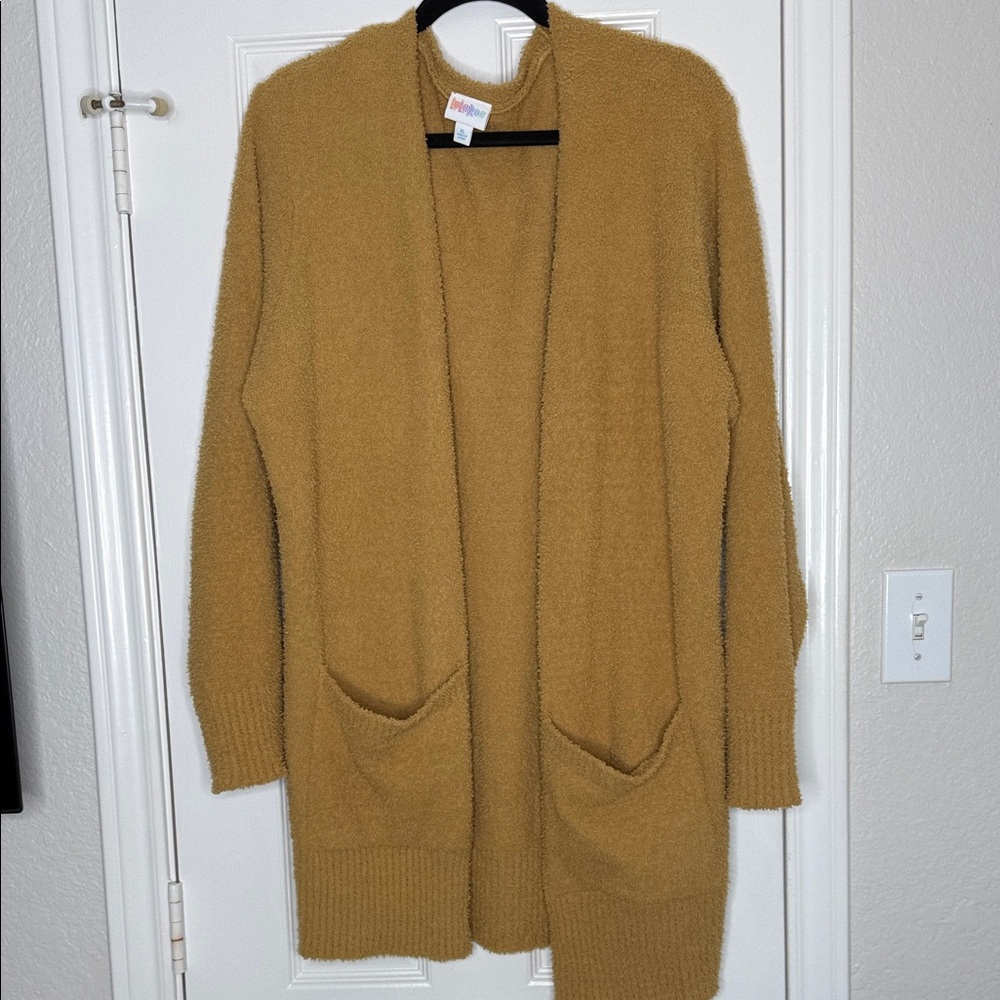 LuLaRoe Peyton Golden Open-Front Cardigan XL